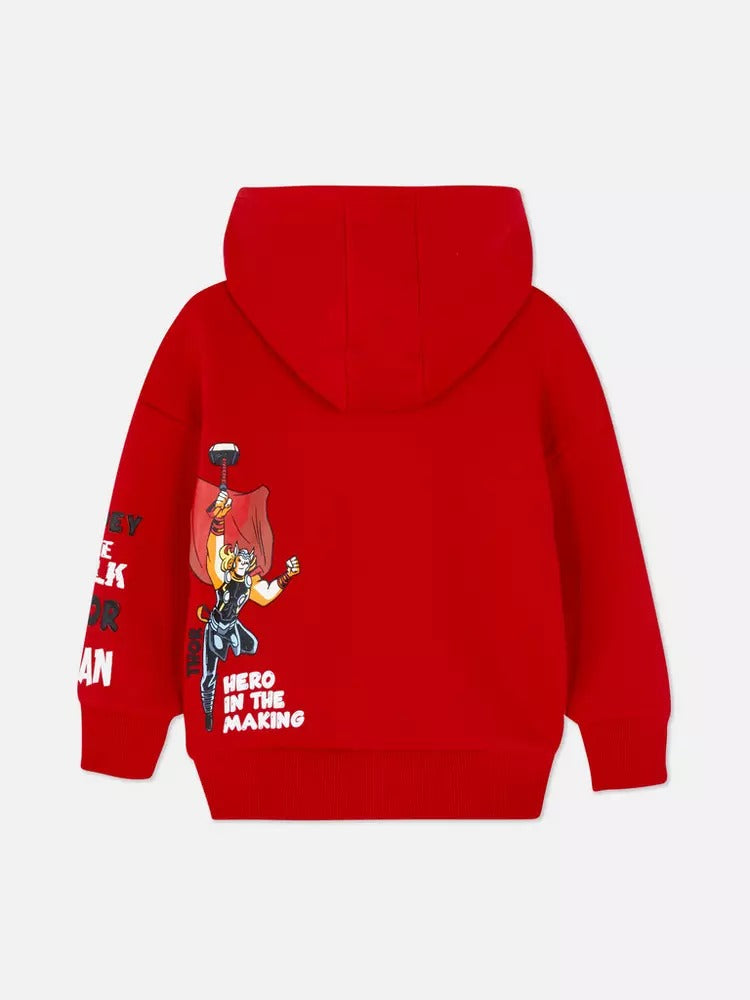 Sueter rojo hoodie gorro marvel Primark 67856880