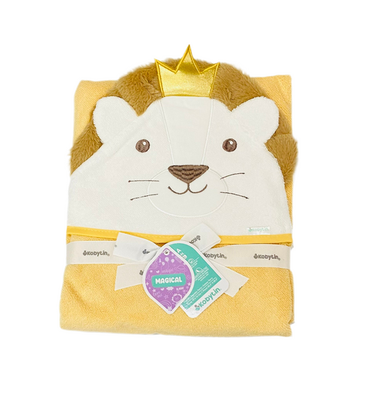 Toalla baño Leon bebe niño Kobytin