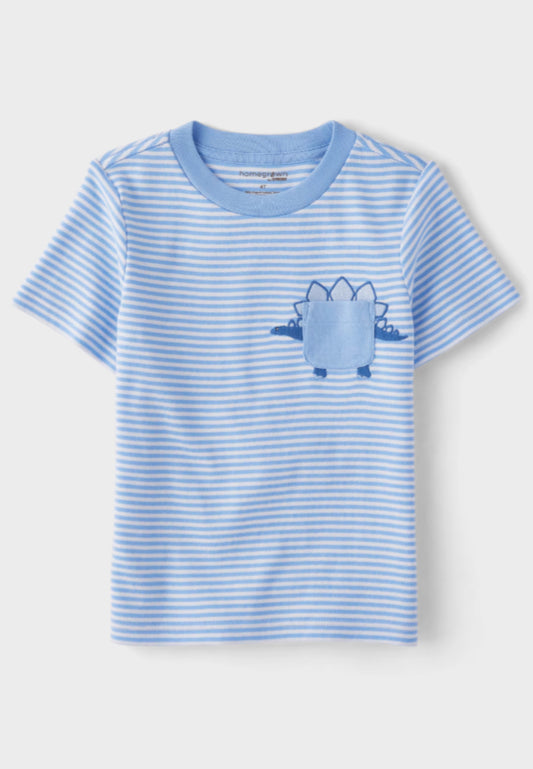 Camisa azul rayas dinosaurio Gymboree