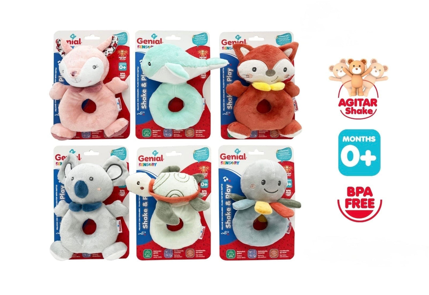 Juguete sensorial bebe niño niña juguete educativo peluche mordedor