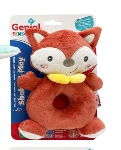 Juguete sensorial bebe niño niña juguete educativo peluche mordedor zorrito