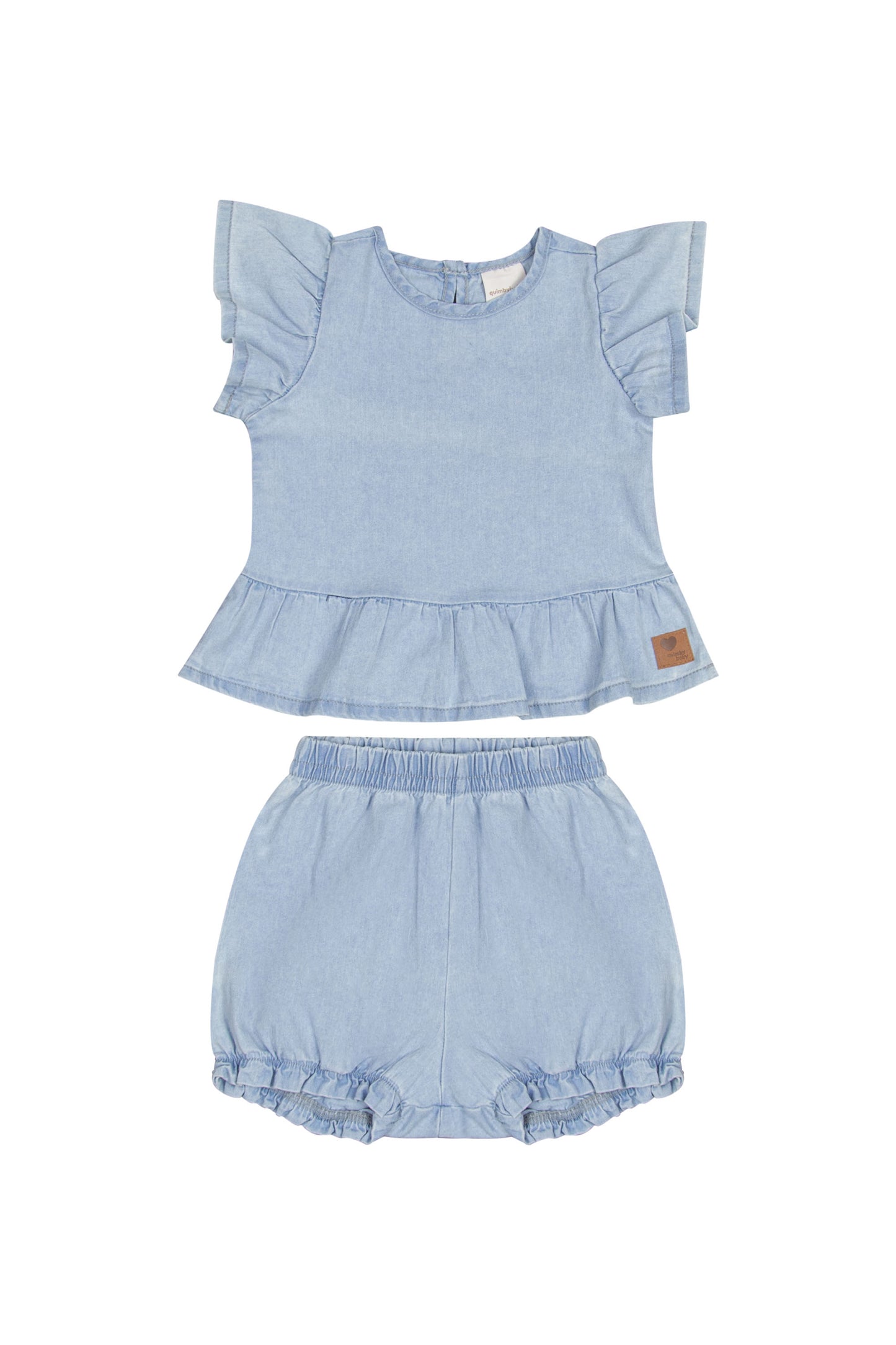 Set 2 piezas azul jean quimbybaby bebe niña 30236-184025