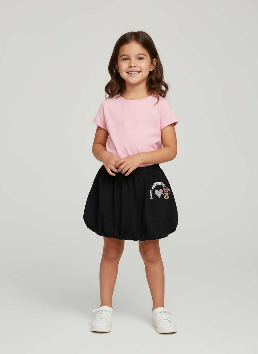 Falda negra niña Minnie Disney MM-2615 promo 2x1000