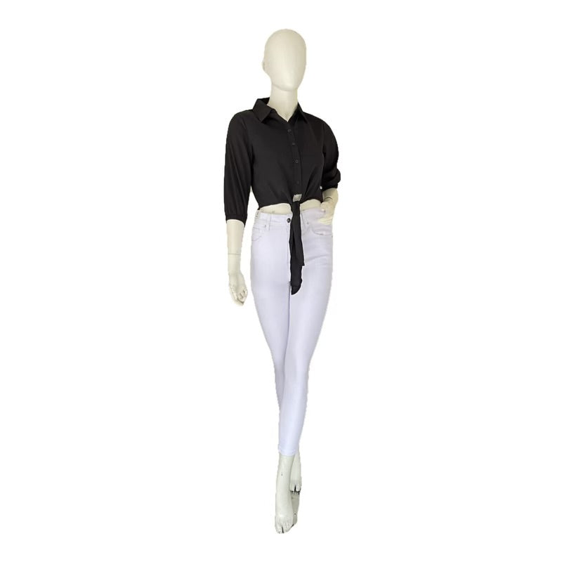 Camisa con mangas dama PR1-734 negra 490390 promo 3x1000