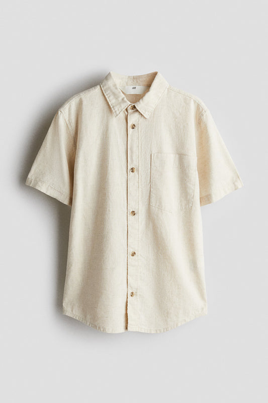 Camisa beige Old Money niño H&M 1274120001