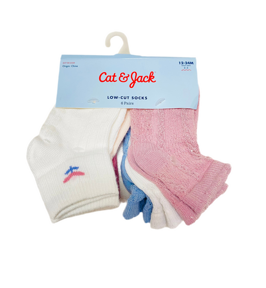 Set 6 pares calcetines bebe niña Cat & Jack