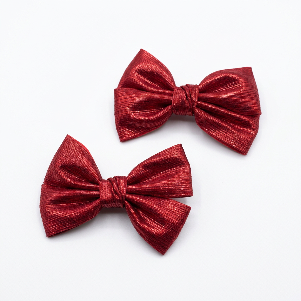 Par ganchos rojo brillante handmade