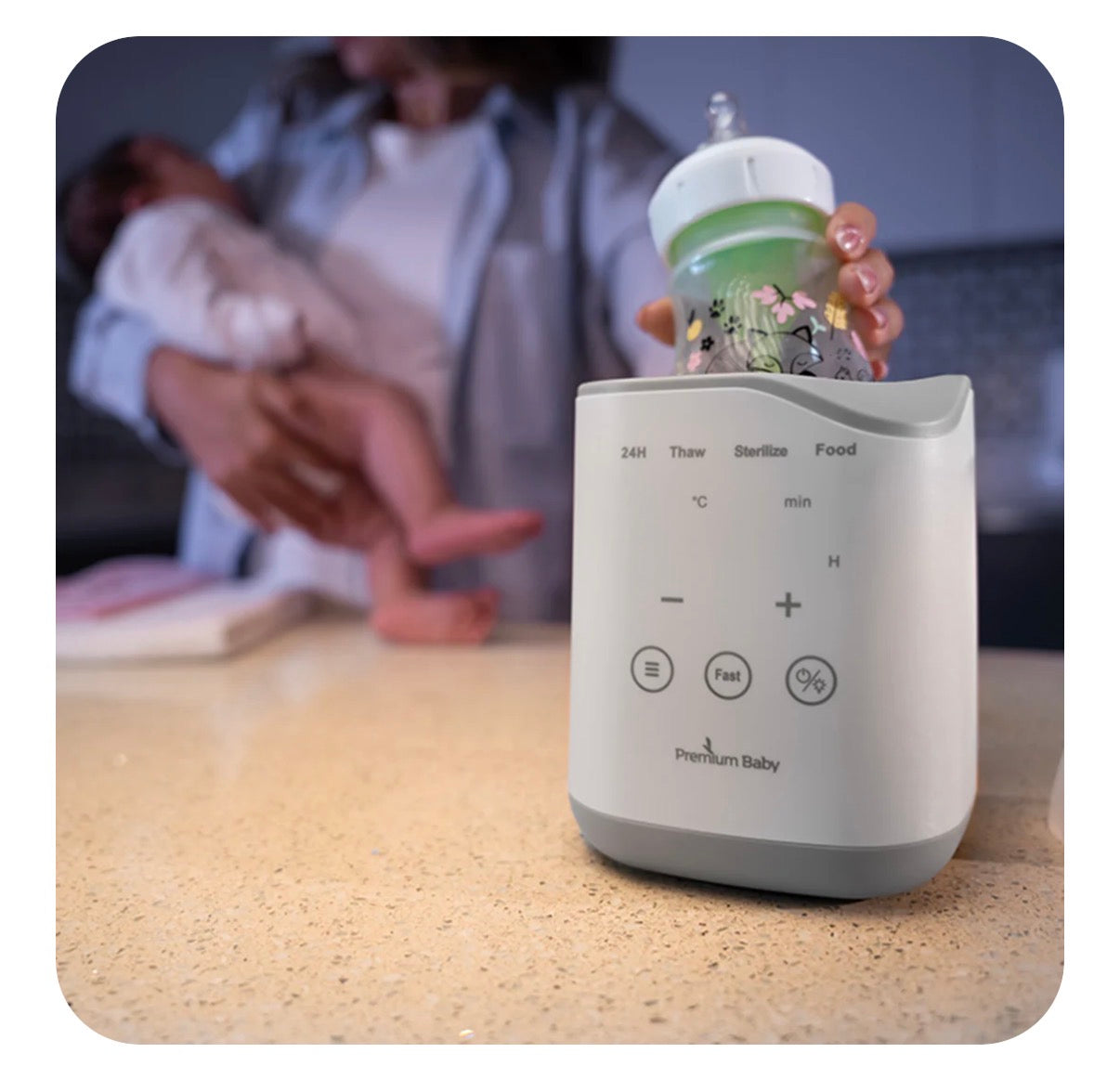 Calentador esterilizador descongelador pepes bebe niño niña Premium Baby PB-L204