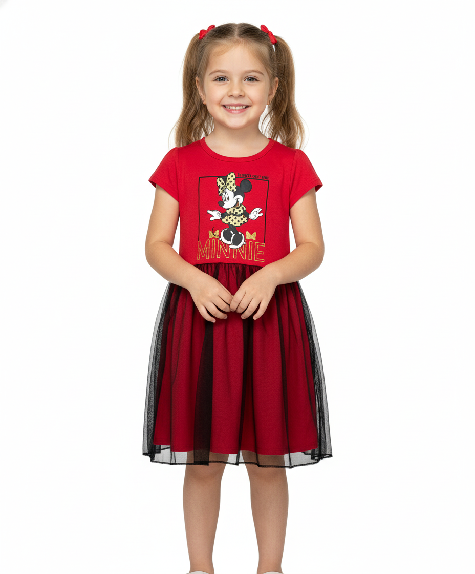 Vestido rojo niña Minnie Disney MM-2465 promo 2x1000
