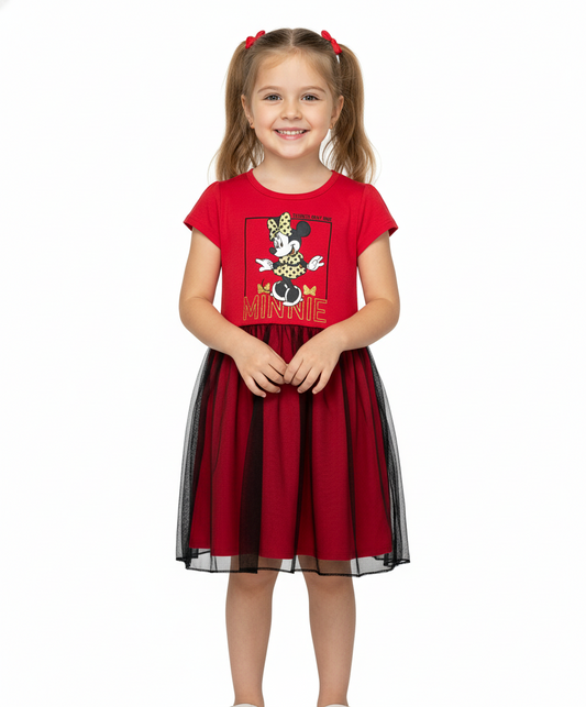 Vestido rojo niña Minnie Disney MM-2465 promo 2x1000