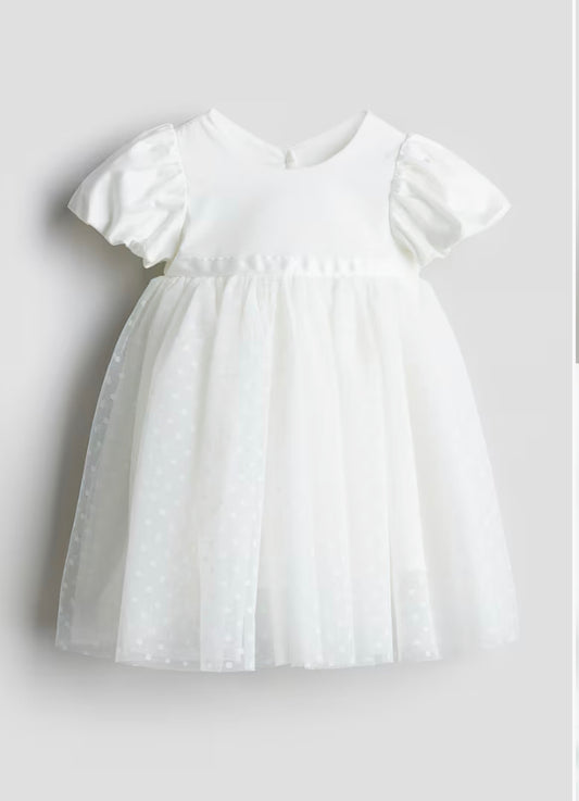 Vestido blanco de tul tutu niña H&M
