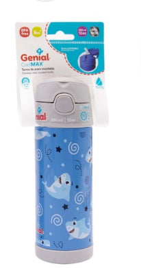 Bote Termo termico azul tiburon genial niño