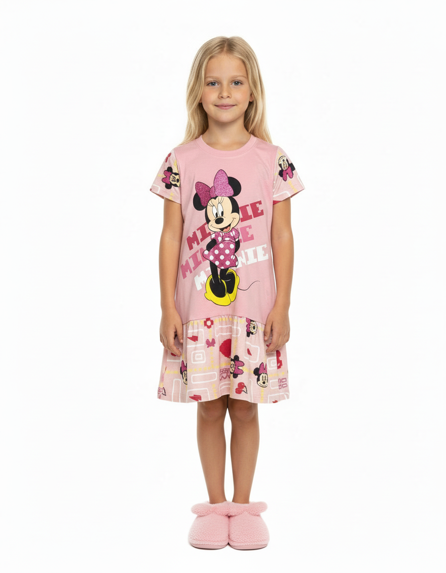 Pijama Vestido rosado claro niña Minnie Disney MM-2571 promo 2x1000