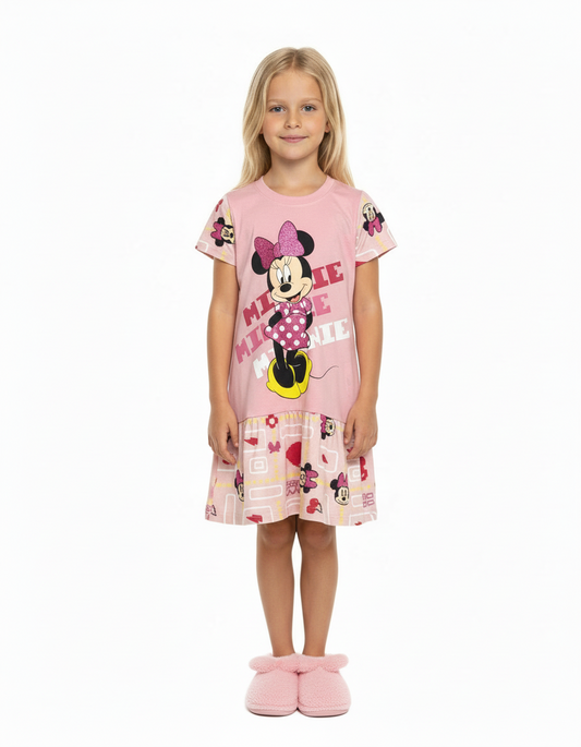 Pijama Vestido rosado claro niña Minnie Disney MM-2571 promo 2x1000