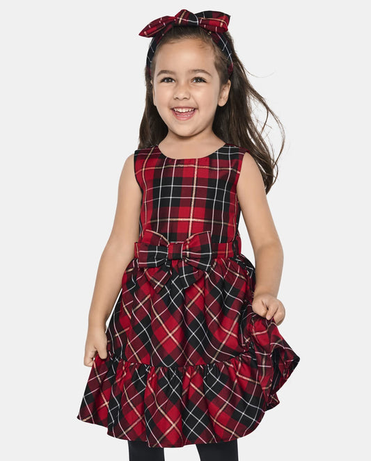 Vestido niña Children's Place rojo cuadros 26549232