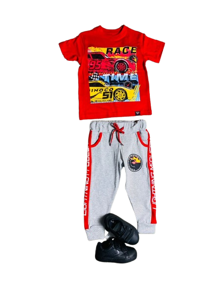 Set 2 piezas pijama cars niño