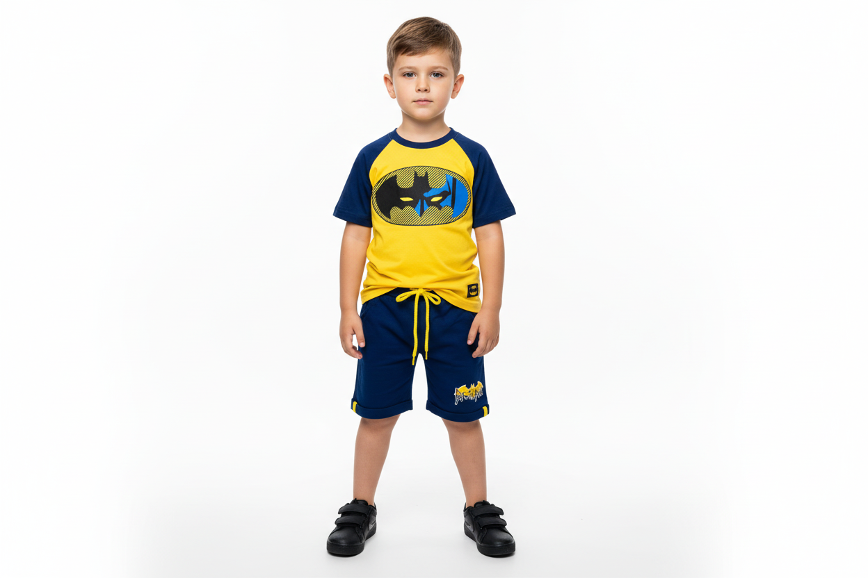 Set 2 piezas short camisa amarilla batman niño C9-BA-948N 545490