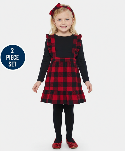 Vestido overall cuadros niña Childrens Place  3T a 5T  12565488