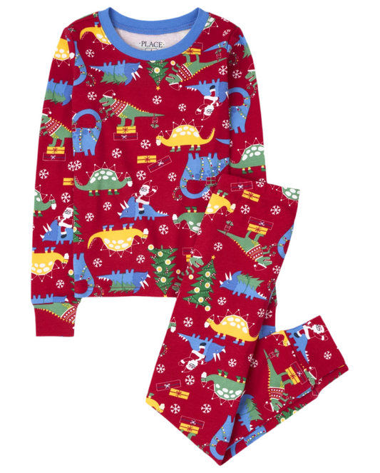 Set 2 piezas pijamas Childrens Place unisex niña niño navidad 76152304
