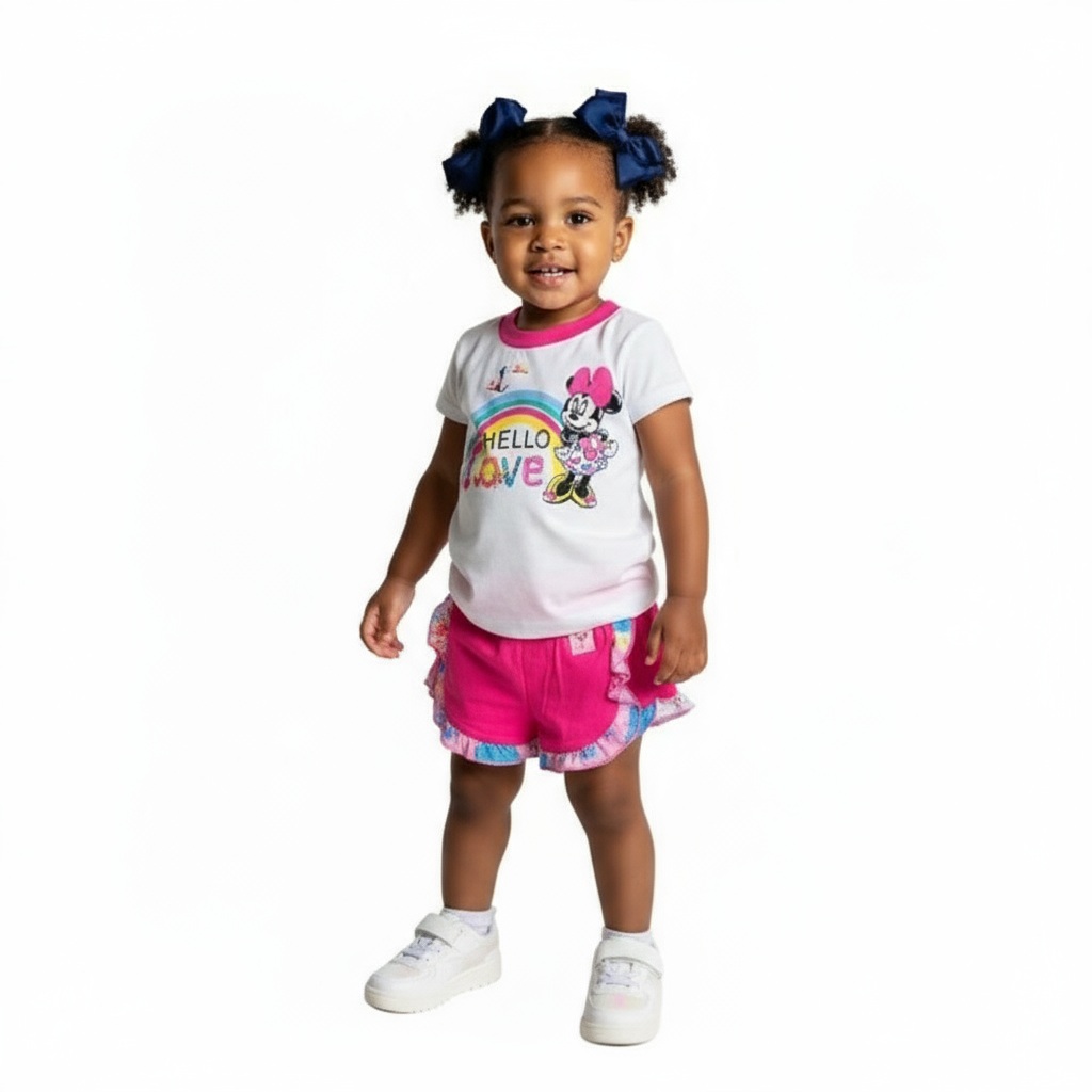 Set 2 piezas camisa blanca bebe niña minnie disney promo 3x1000