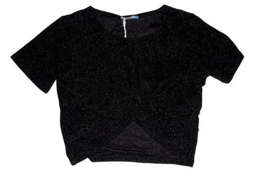 Camisa negra top brillante mujer dama PR1-704 590490