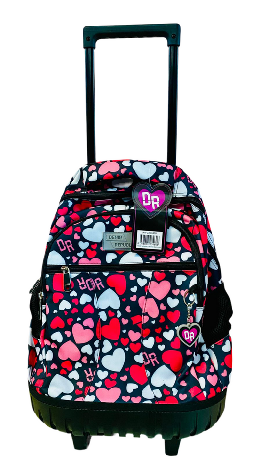 Mochila con ruedas corazones rojos 18 061-2303460