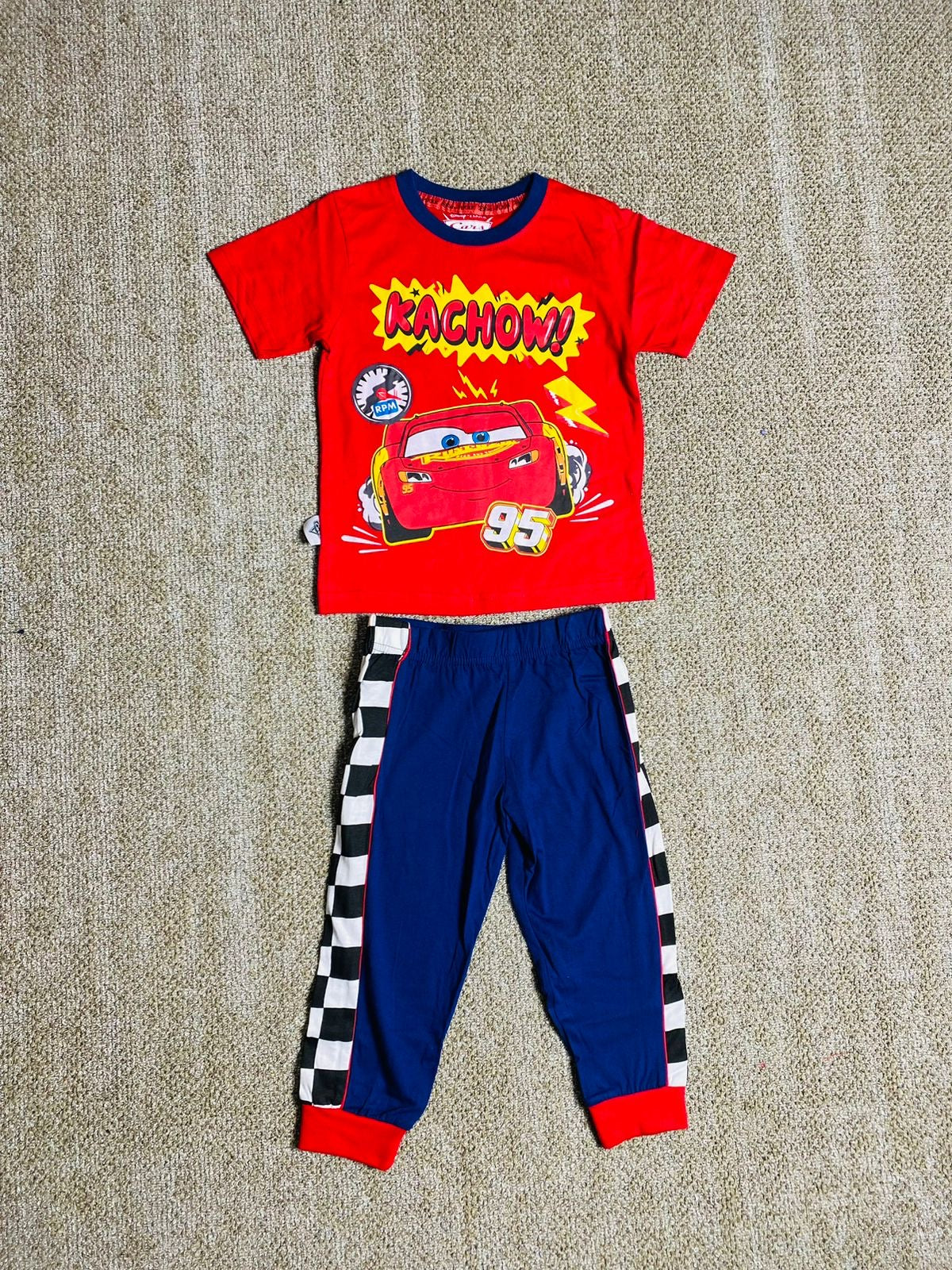 Set 2 piezas pijama rayo McQueen cars niño