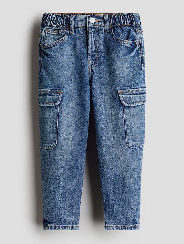 Pantalón jeans cargo niña H&M