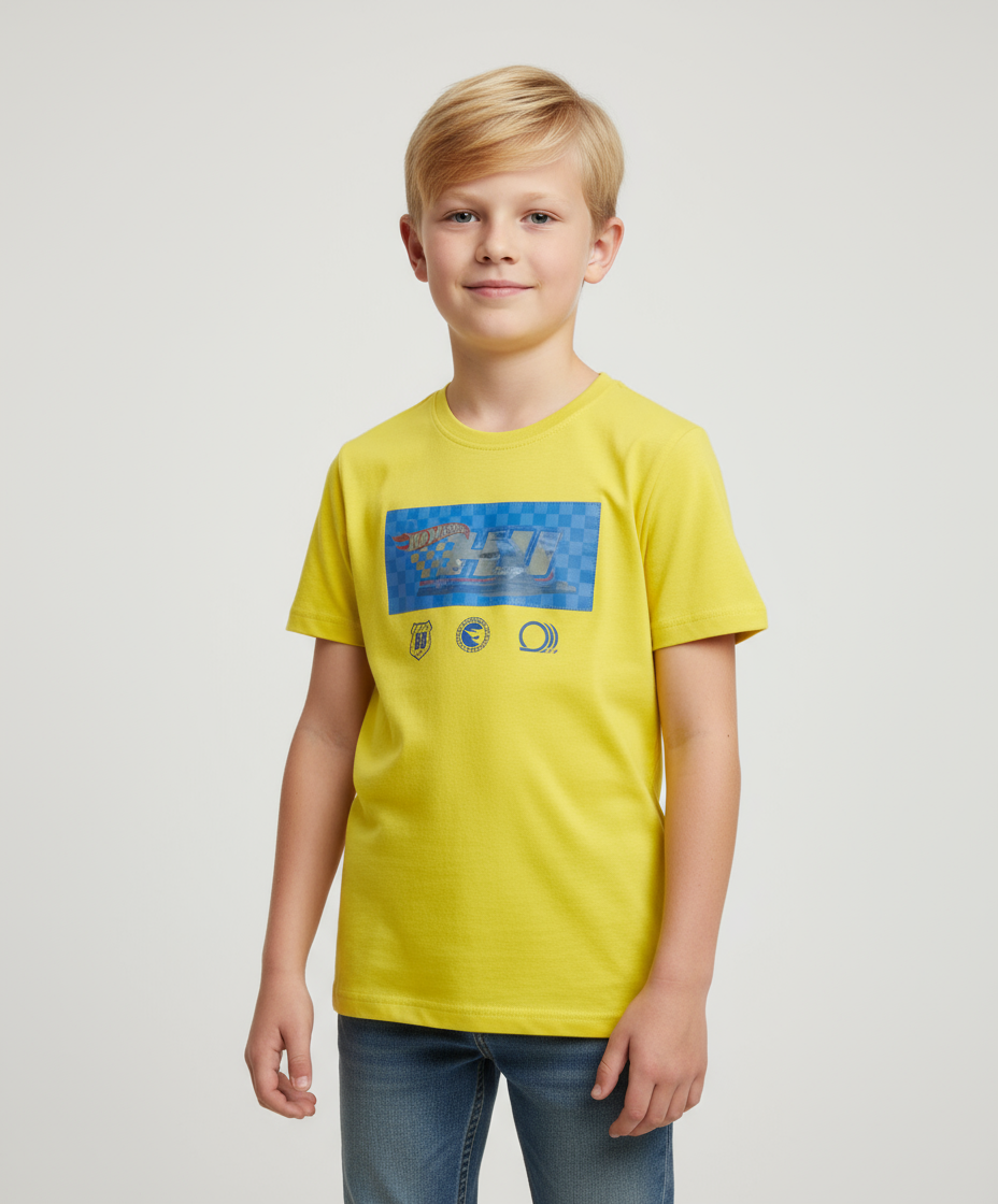 Camisa amarilla niño Hotwheels Disney HW-91424