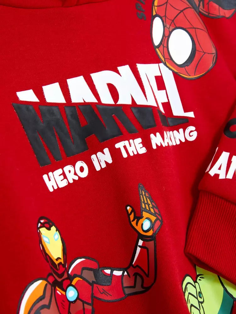 Sueter rojo hoodie gorro marvel Primark 67856880