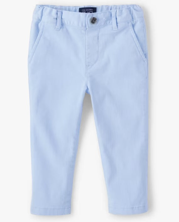 Pantalon tela azul celeste formal con elástico childrens place niño