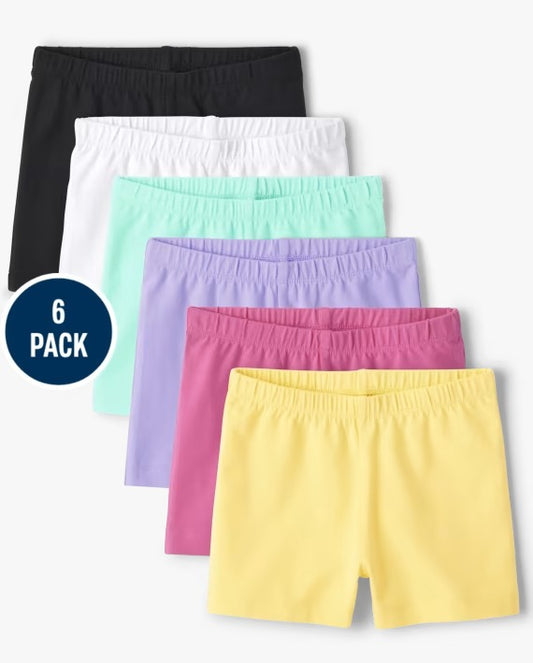Set 6 bikers shorts colores niña place