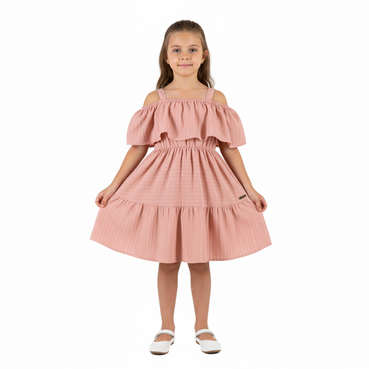 Vestido niña salmón quimby  34163-141324 promo 2x1000