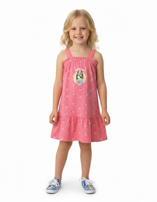 Vestido rosado Bluey ice cream St Jacks niña 2090044003