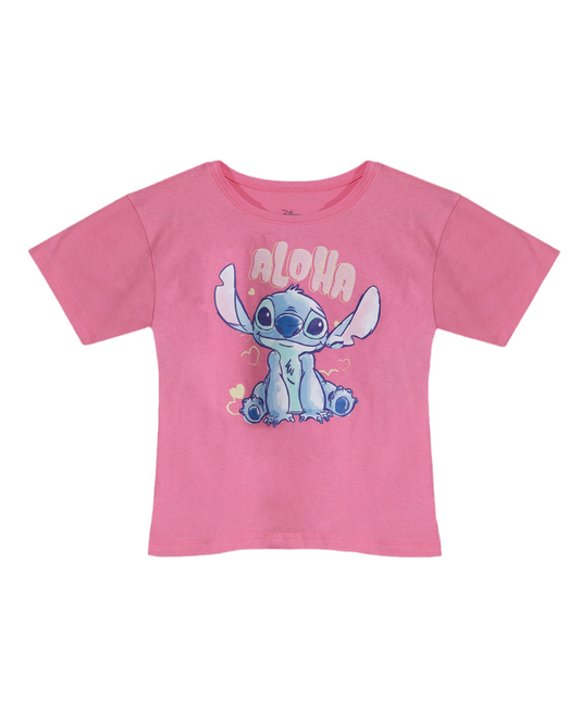 Camisa rosada lilo y stitch aloha St Jacks niña 2030198701