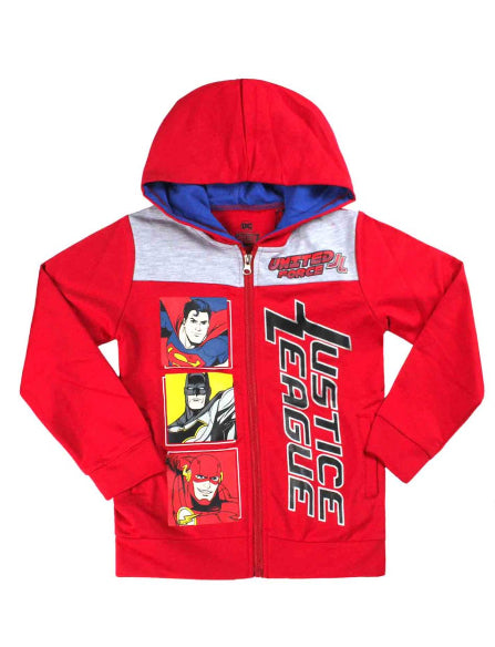 Suéter sudadera hoodie rojo liga de la justicia niño 80256240