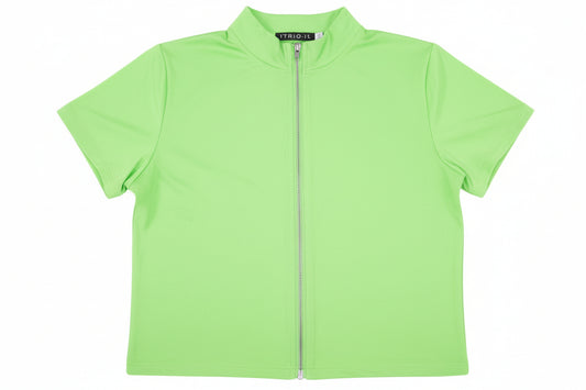 Camisa top zíper mujer dama IN1-1746 390290 verde lima promo 4x1000