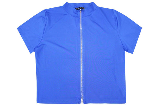 Camisa top zíper mujer dama IN1-1746 390290 azul promo 4x1000