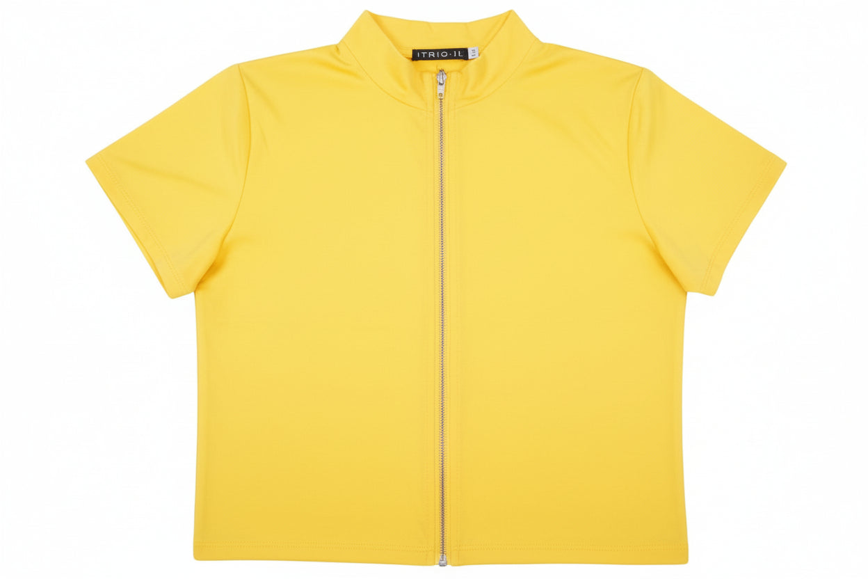 Camisa top zíper mujer dama IN1-1746 390290 amarillo promo 4x1000