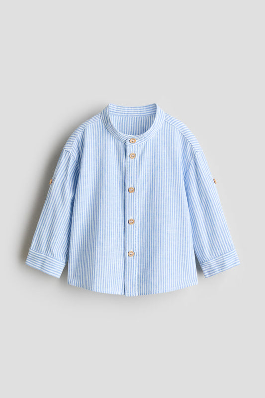 Camisa formal bebe niño azul celeste H&M 1320550002008