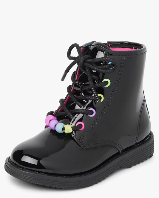 Botas botines burritos negros childrens place charol
