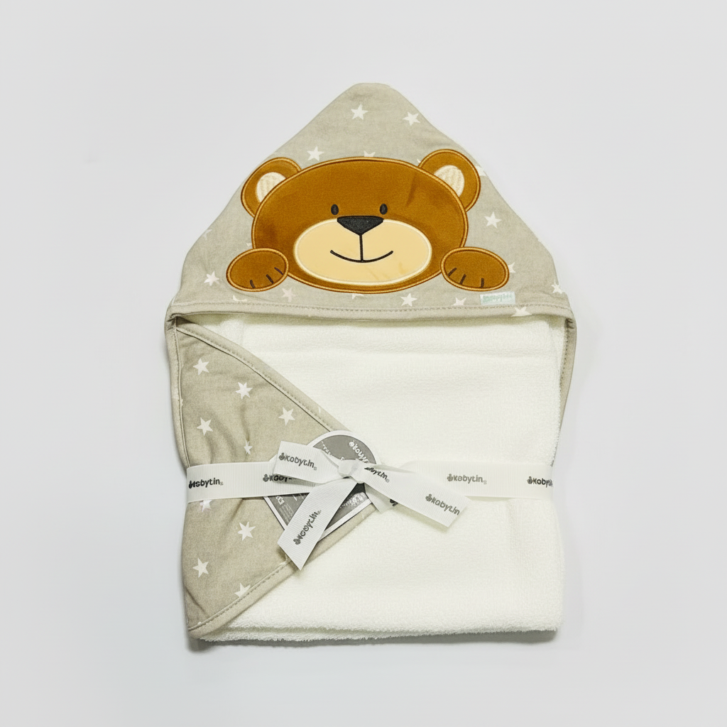 Toalla baño oso bebe niño Kobytin