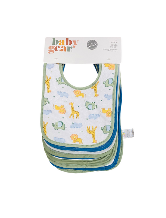 Set 10 baberos animales bebe niño Niño