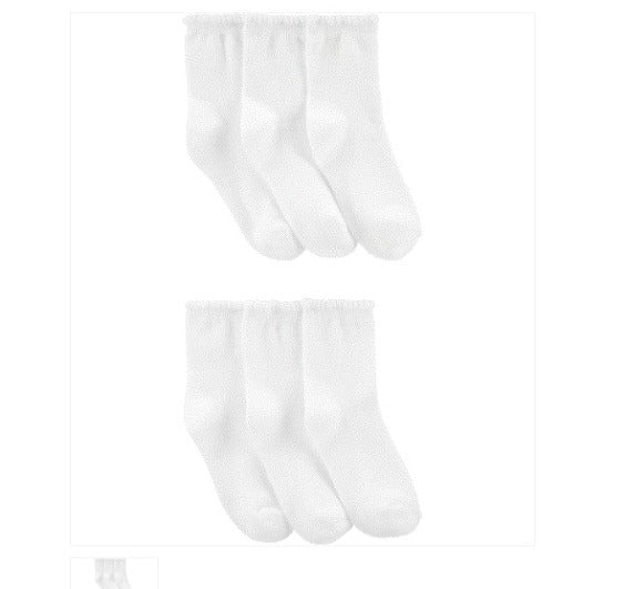 Set de 6 Calcetines Carters blancos borde orilla