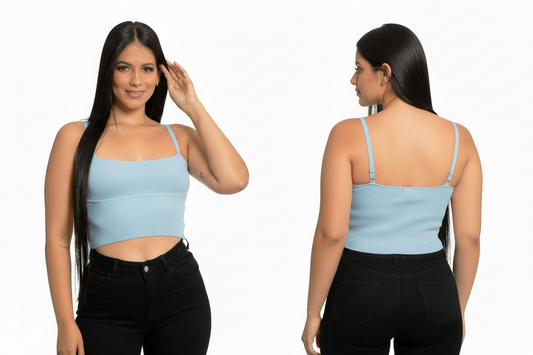 Camisa blusa dama mujer azul claro CTD1160-58 445390