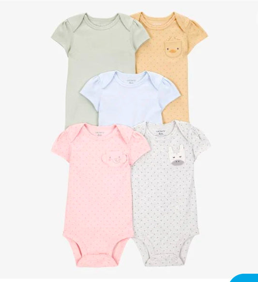 Set 5 piezas mamelucos carters bebe niña