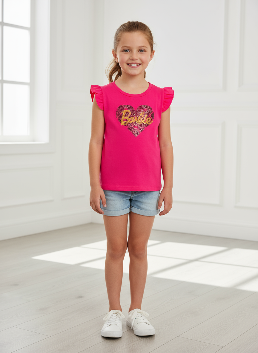 Camisa rosada barbie niña promo 3x1000