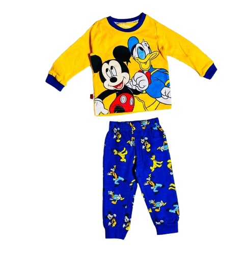 Set 2 piezas pijama Mickey camisa amarilla niño