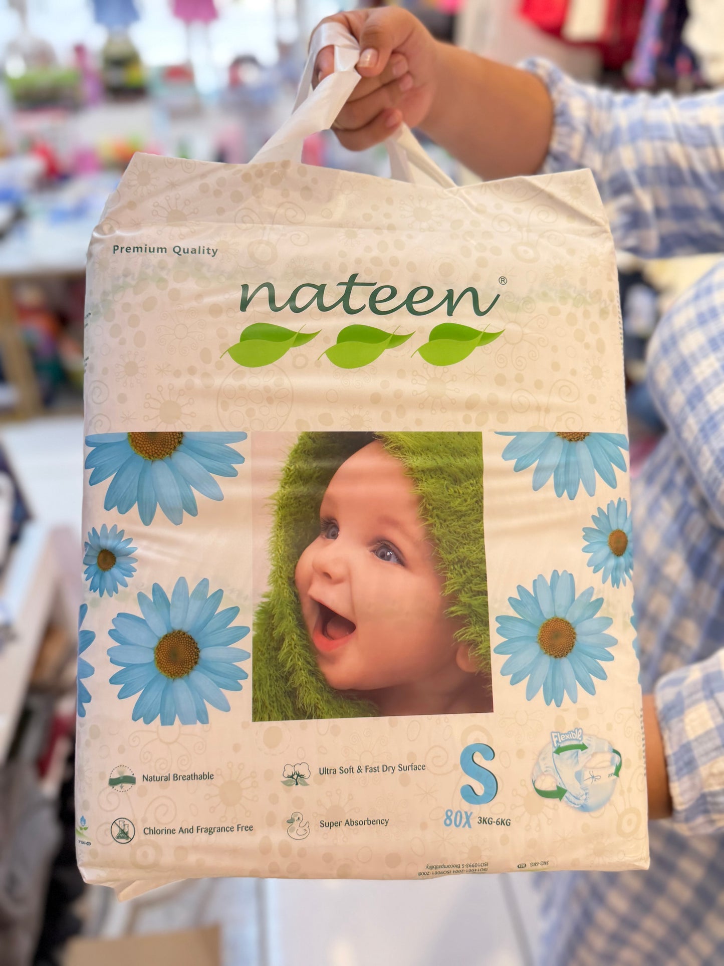 Pañales bebe niño niña nateen S 80 uni/paq NA0000030
