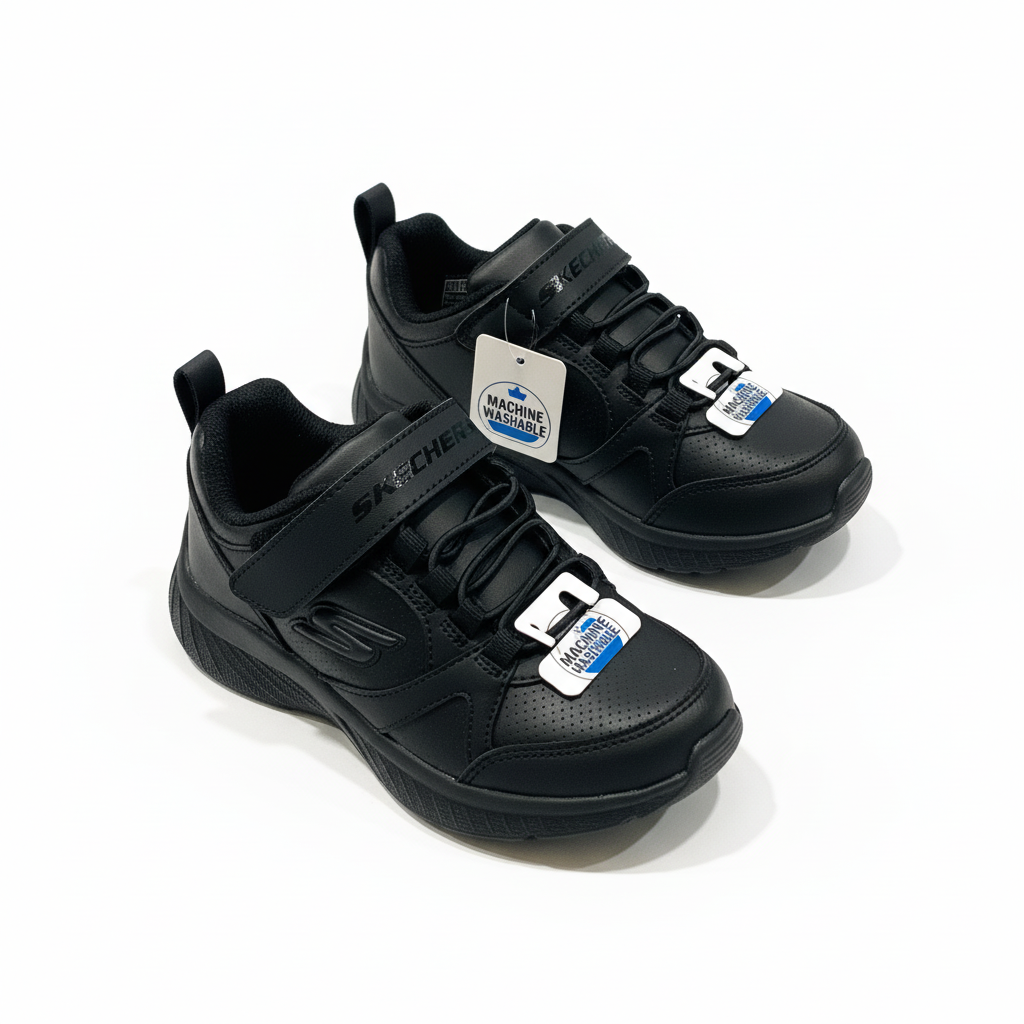 Tenis Negros Niño Niña Skechers pegar 302635 zapatos negros